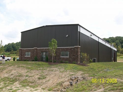 Steel building exterior.