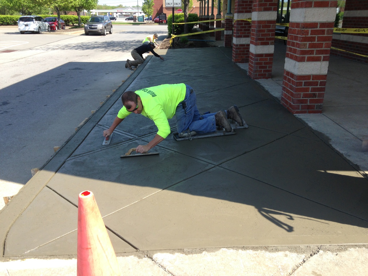 Smoothing Wet Concrete